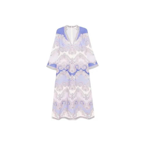 Zimmermann Ottie Plunge Linen Mini Dress