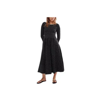 FREE PEOPLE Two Timin Midi Dress Long-Sleeved Dresses Women's Night Combo