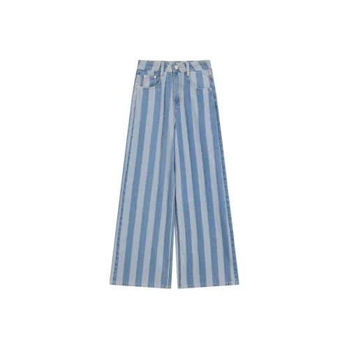 Ouyang Jeans Women's Stripes Blue