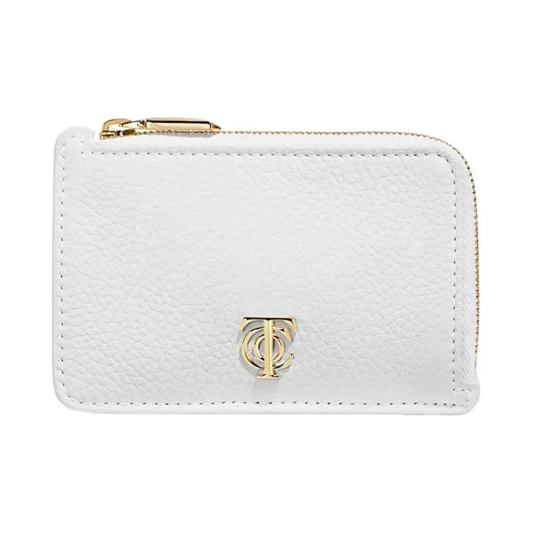 TIFFANY & CO. Leather Card Holder Women's White-0