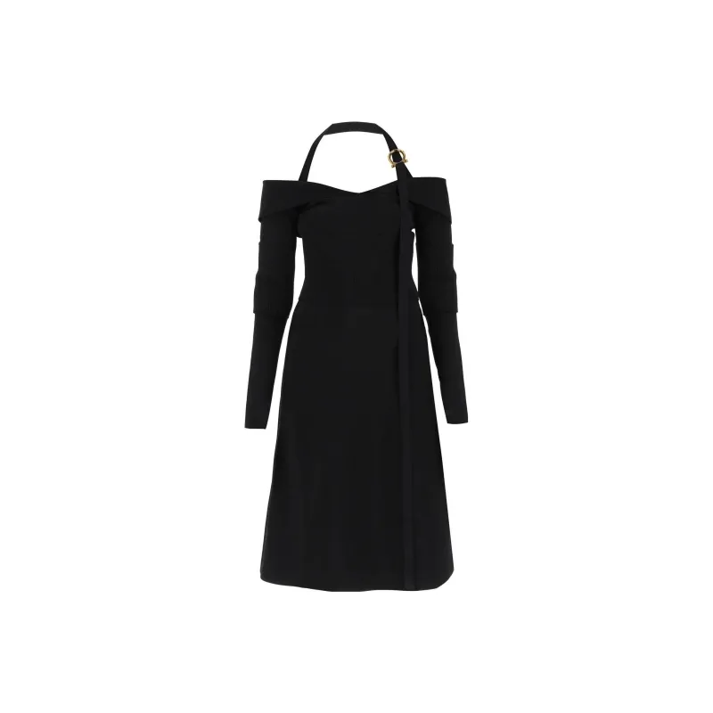 Ferragamo Off shoulder Midi Dress-0