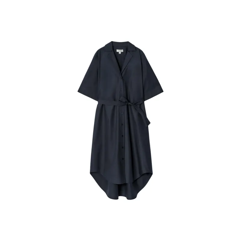 COS Short Sleeved Dress Women's Navy Blue-0