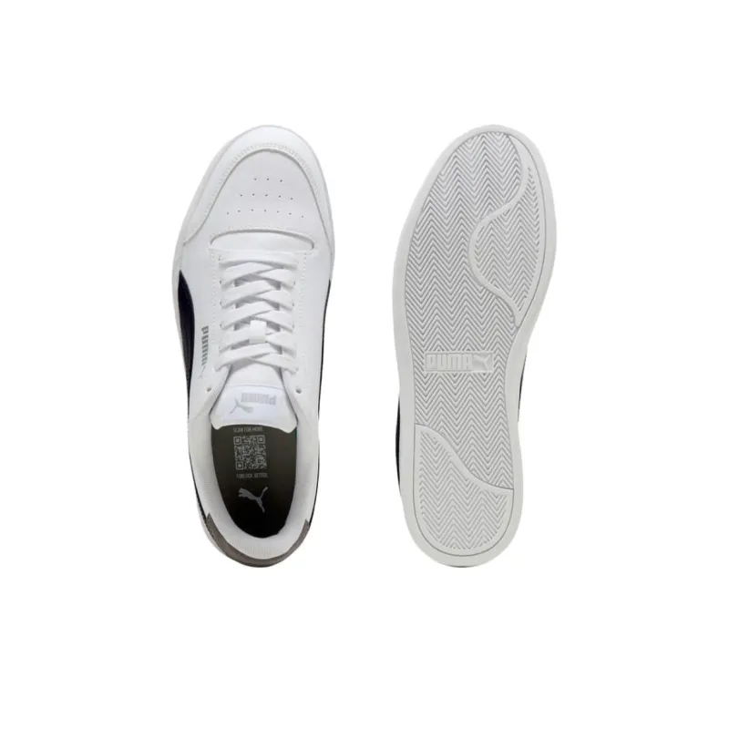 PUMA Shuffle Anti Slip Wear Resistant Low Top Skateboard Shoes Unisex Black White-3