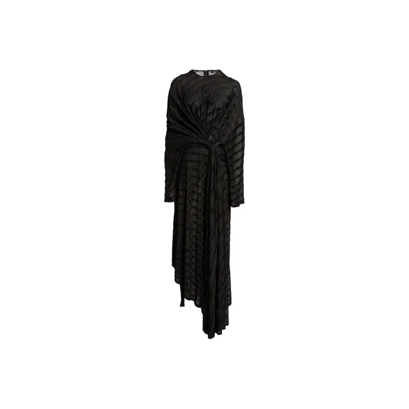 Balenciaga SS23 Long-Sleeved Dresses Women's Black-0