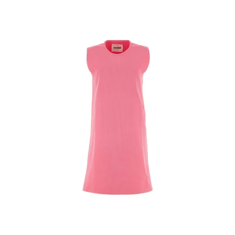 JIL SANDER Crewneck Sleeveless Shift Dress-0