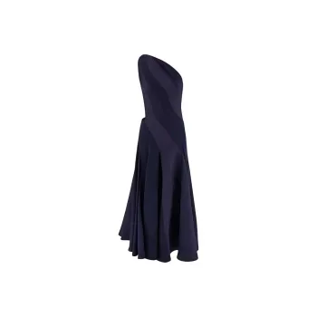 Ferragamo One-shoulder Silk Gown