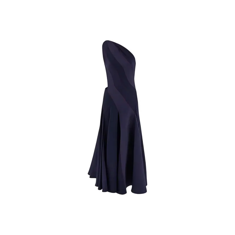 Ferragamo One-shoulder Silk Gown-0
