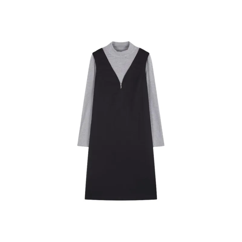 XWI Long Sleeved Dresses Women's Black & Gray-0