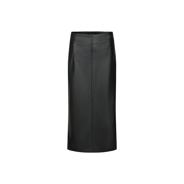 URBAN REVIVO Leather Long Skirts Women's-4