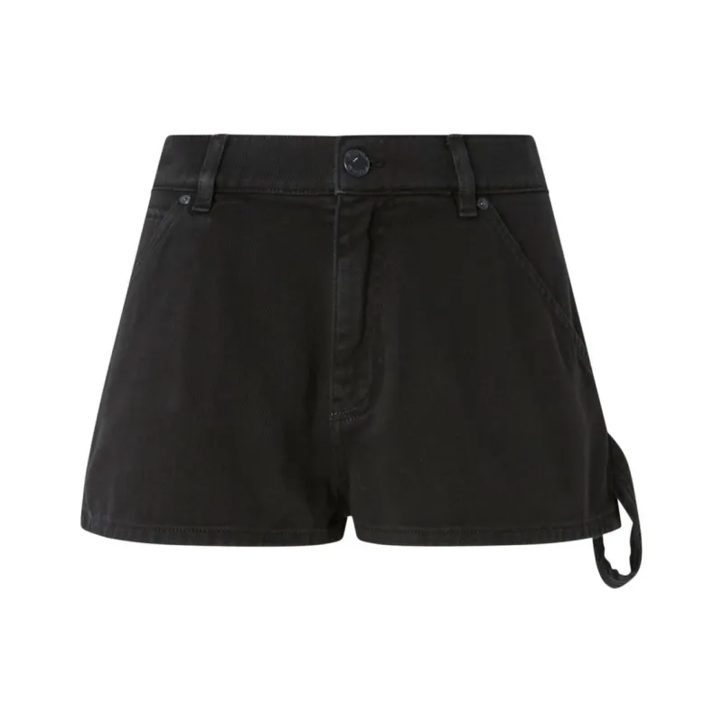 PINKO Logo Patch Denim Shorts-0