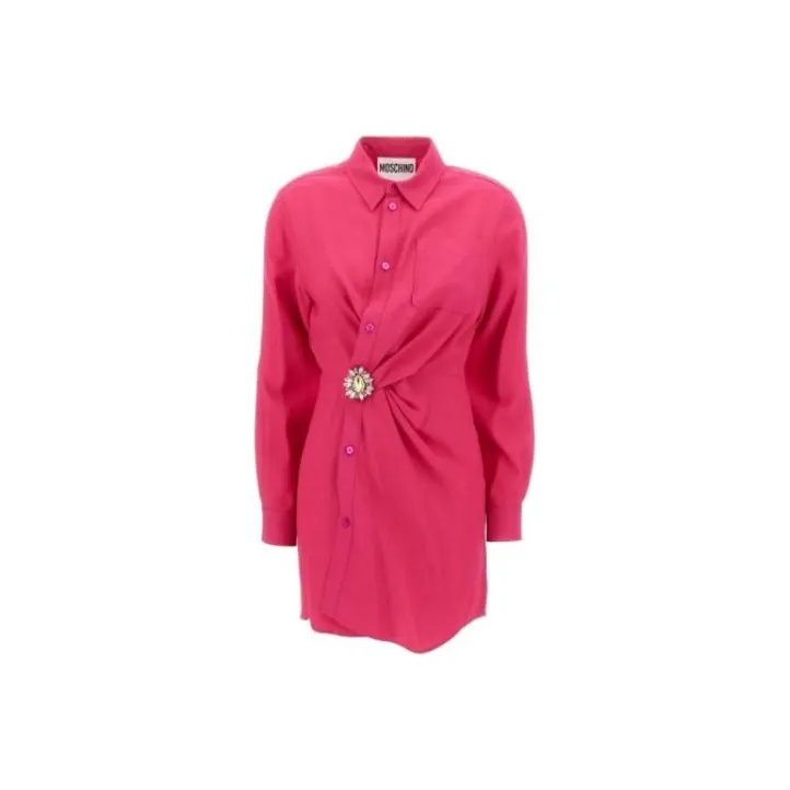 MOSCHINO Long-Sleeved Dresses Women's Rose Red-0
