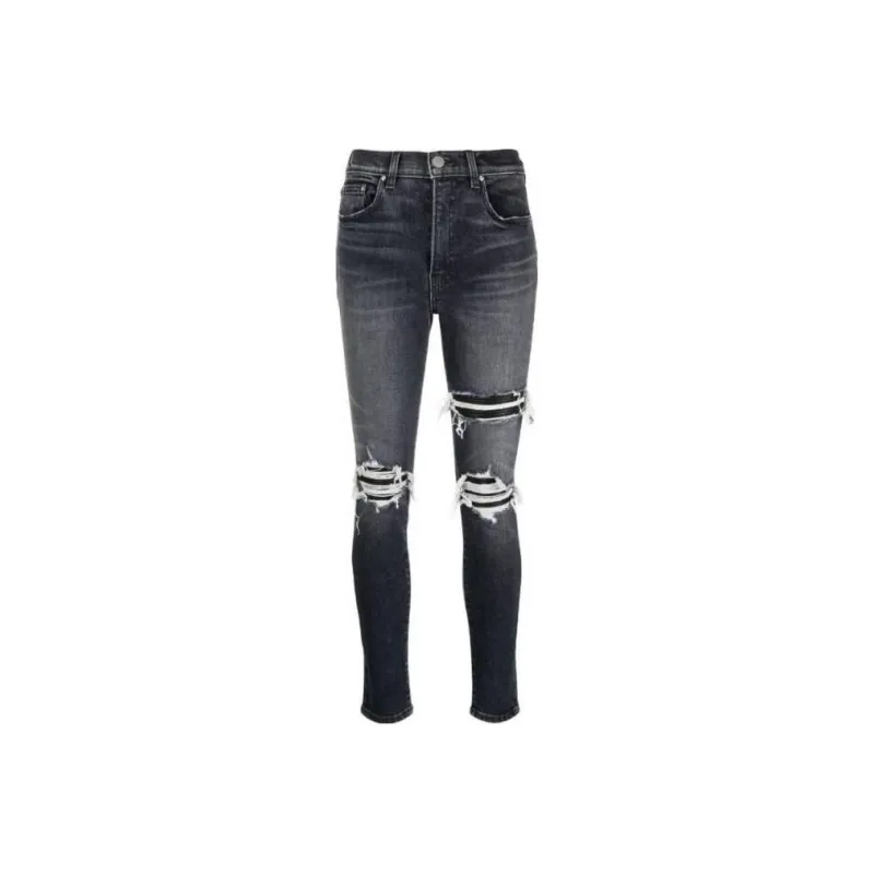 AMIRI High waist Distressed Skinny Jeans-0