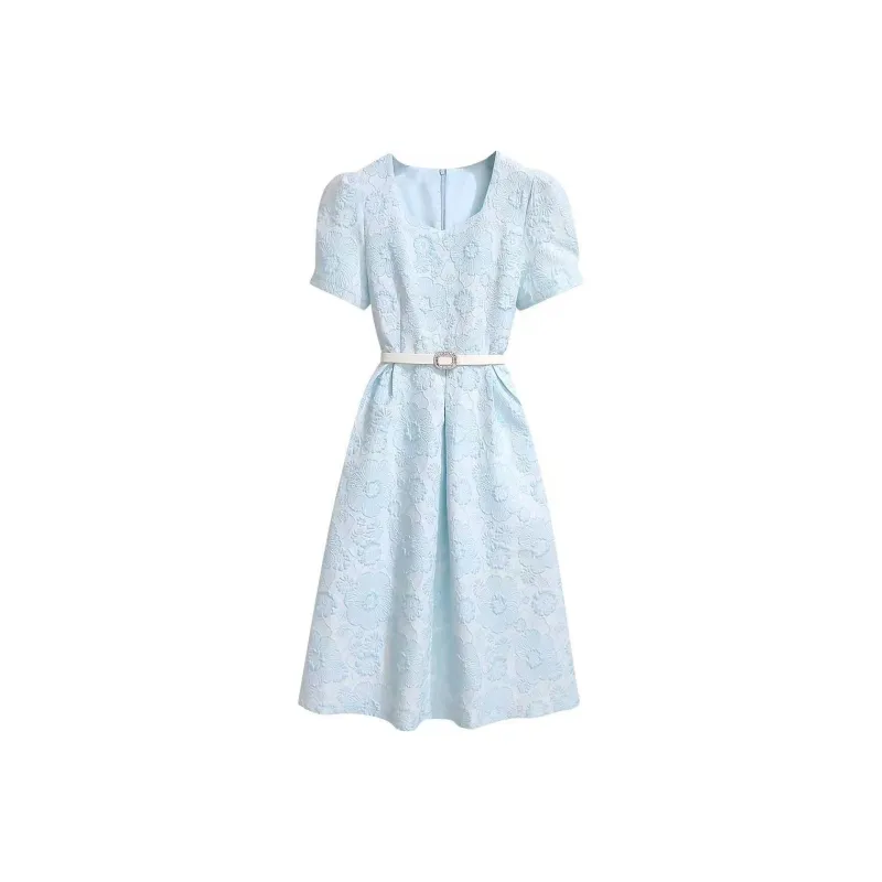 KEAB Short Sleeved Dress Women's Light Blue-0