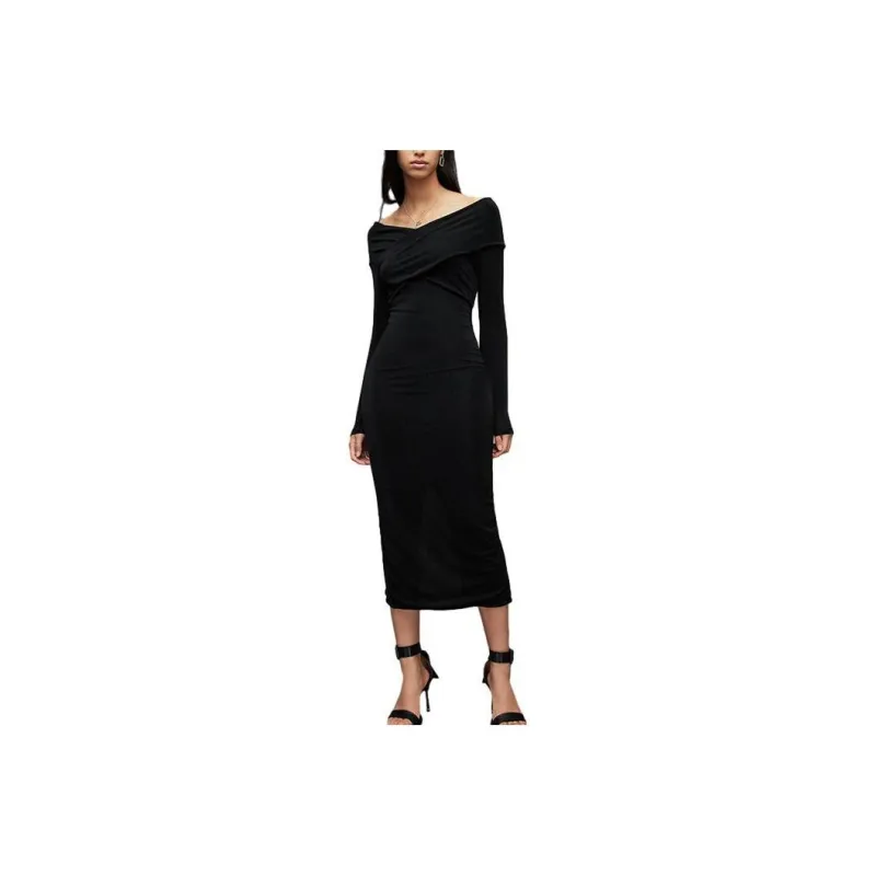 ALLSAINTS Long-Sleeved Dresses Women's Black-0