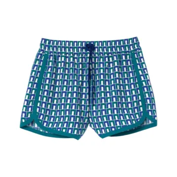 LACOSTE Logo embroidered Geometric print Shorts