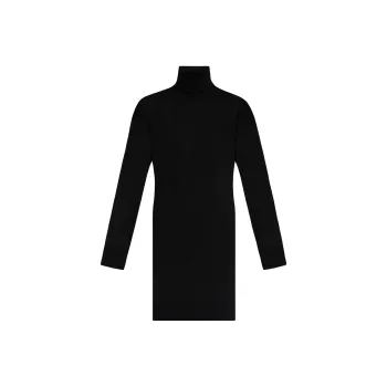 MOSCHINO Monogrammed Intarsia Knit Dress