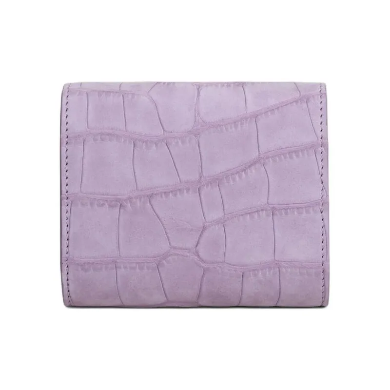 CELINE Triomphe Suede Wallet Trumpets Women's Purple-2