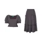 Clothing Set (Chestnut Brown Top+Skirt)