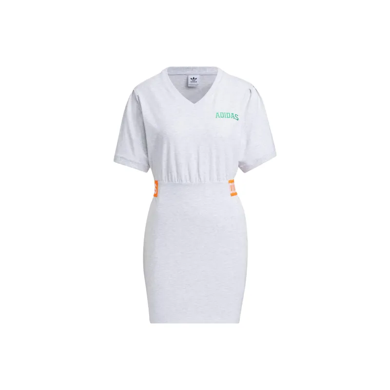 Adidas Originals Short Sleeved Dresses Women's Light Heather Gray-0