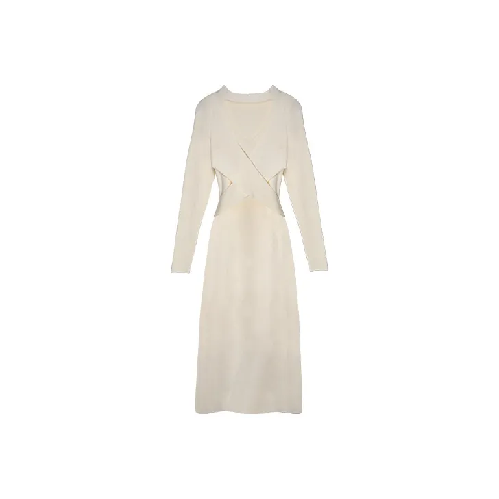 JINYE ORIENTAL Long Sleeved Dresses Women's Beige-0
