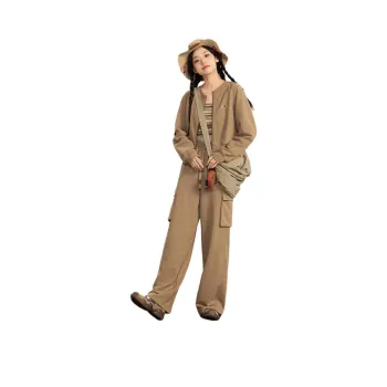 ZIHAN Casual Suit Women's Khaki