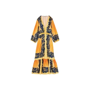 Sandro Long Sleeved Dresses Women's Orange