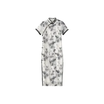 Korean Style Short Sleeved Dresses Women's Multicolor