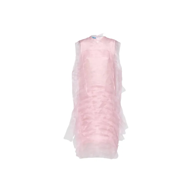PRADA Sleeveless Technical Voile Dress-0