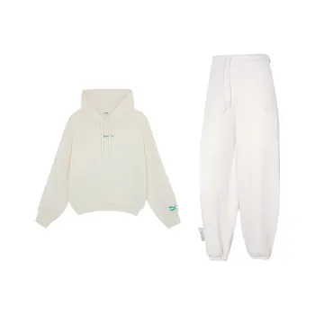 PUMA CLASSICS SLOUNGE GIRL HOODIE TR Sweatshirt Set Women's White
