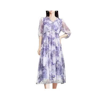 To The West Long Sleeved Dresses Women's Purple