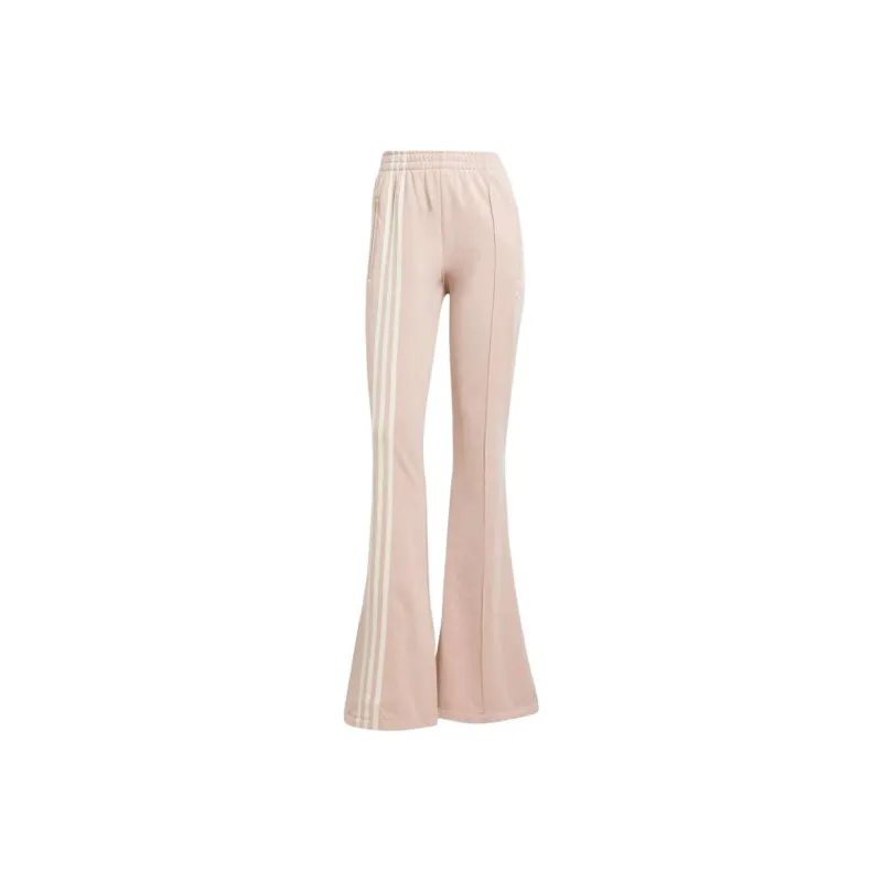 Adidas Women's 3 Stripes Flared Firebird Track Pants Ash Pearl-0