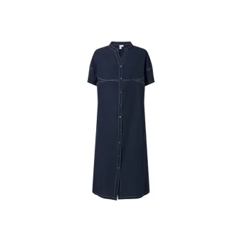 DIALOGUE Short Sleeved Dresses Women's Deep Sea Blue