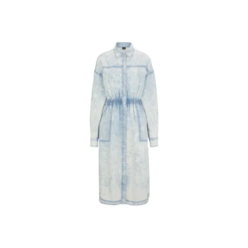 HUGO BOSS Long Sleeved Dress Women's Blue