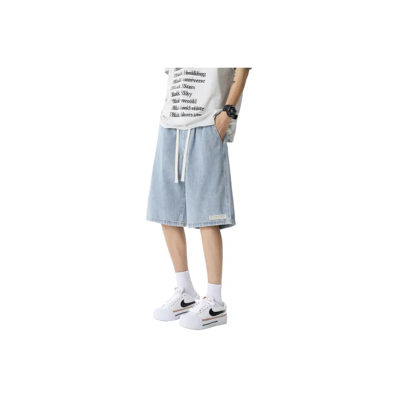 PAINT STAIN Denim Shorts Unisex-8