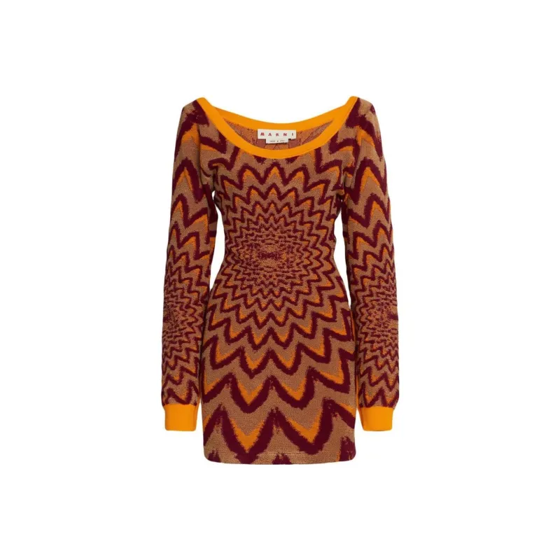 MARNI Long-Sleeved Dresses Women's Orange-0