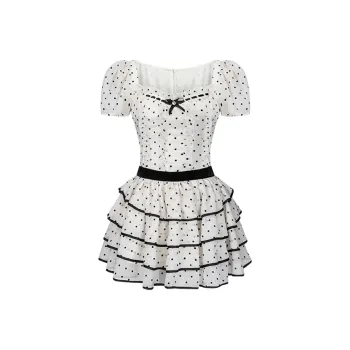 Local Gal Short Sleeved Dresses Women's Polka Dot