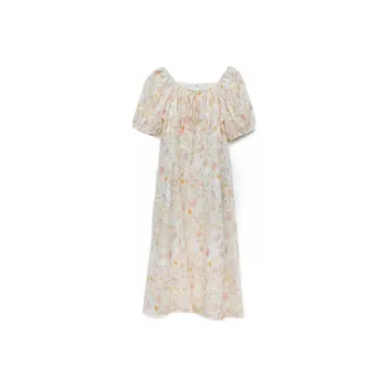 ETSE Short Sleeved Dresses Women's Yellow