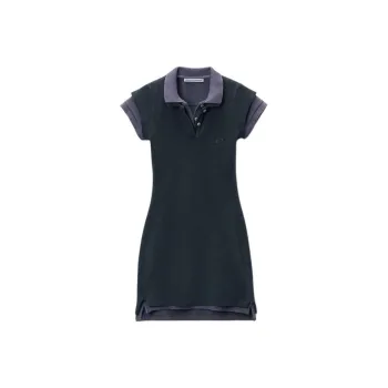 Alexander Wang Layered Short Sleeve Polo Mini Dress Navy