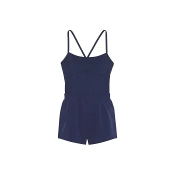 Victoria's Secret PINK ULTIMATE RUNSIE/Midnight Navy Jumpsuit Women's Marine Blue