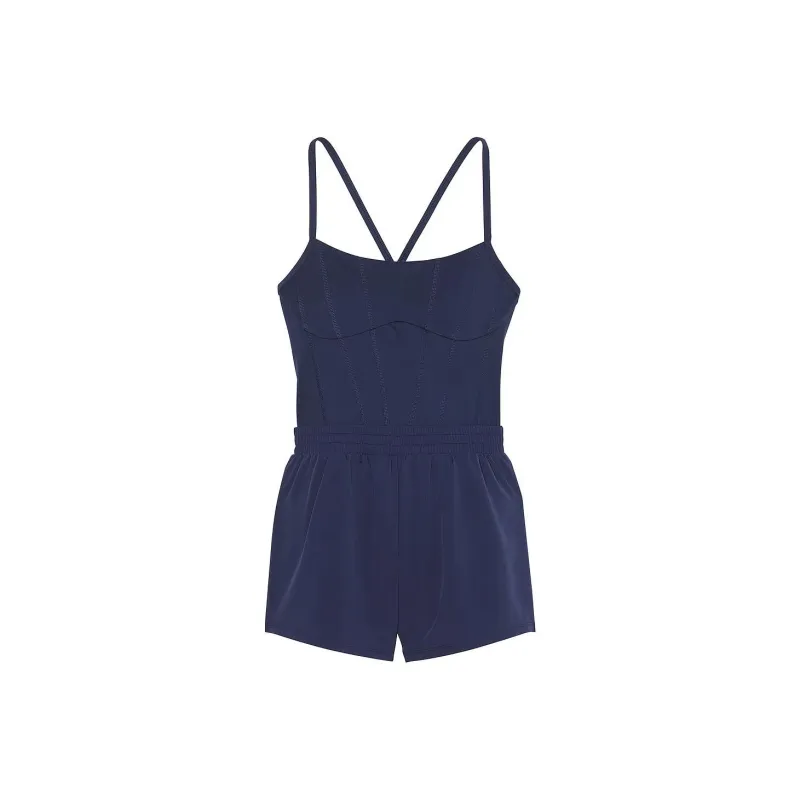 Victoria's Secret PINK ULTIMATE RUNSIE/Midnight Navy Jumpsuit Women's Marine Blue-0