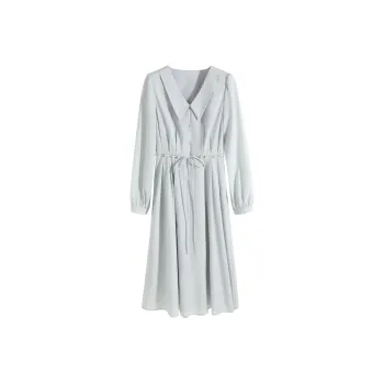 SUBEN Long Sleeved Dresses Women's Light Blue