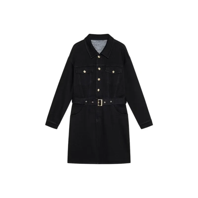 DKNY Long Sleeved Dress Women's Black-0