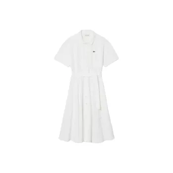 LACOSTE Piqué Flared Polo Dress