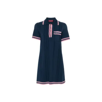 GUCCI Stripe Detail Knitted Polo Dress