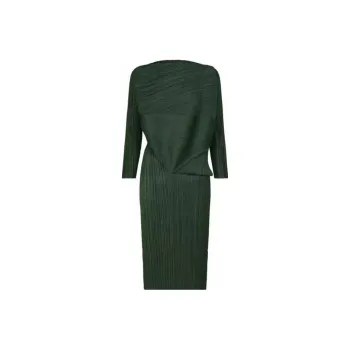 ISSEY MIYAKE Long-Sleeved Dresses Women's Green
