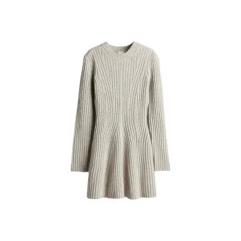H&M Long-Sleeved Dresses Women's Mixed Light Beige