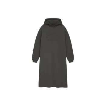Fear Of God Essentials Women's Nylon Fleece Hooded Dress Ink/Ink