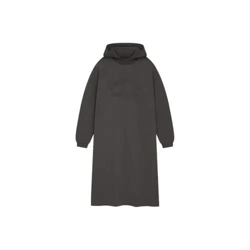 Fear Of God Essentials Women's Nylon Fleece Hooded Dress Ink/Ink