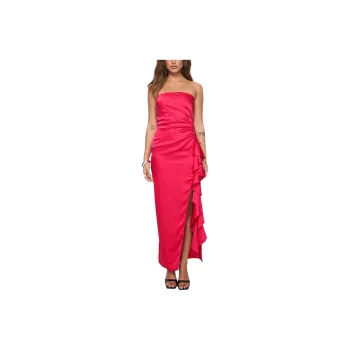 PRINCESS POLLY CALLITA STRAPLESS MAXI DRESS Sleeveless Dress Women's Red/Red
