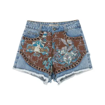 LULUALWAYS Denim Shorts Women's Blue